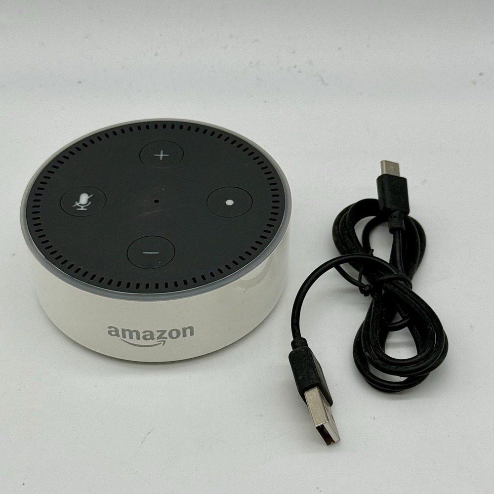 Amazon Echo‎ Dot White RS03QR With USB Cable Tested